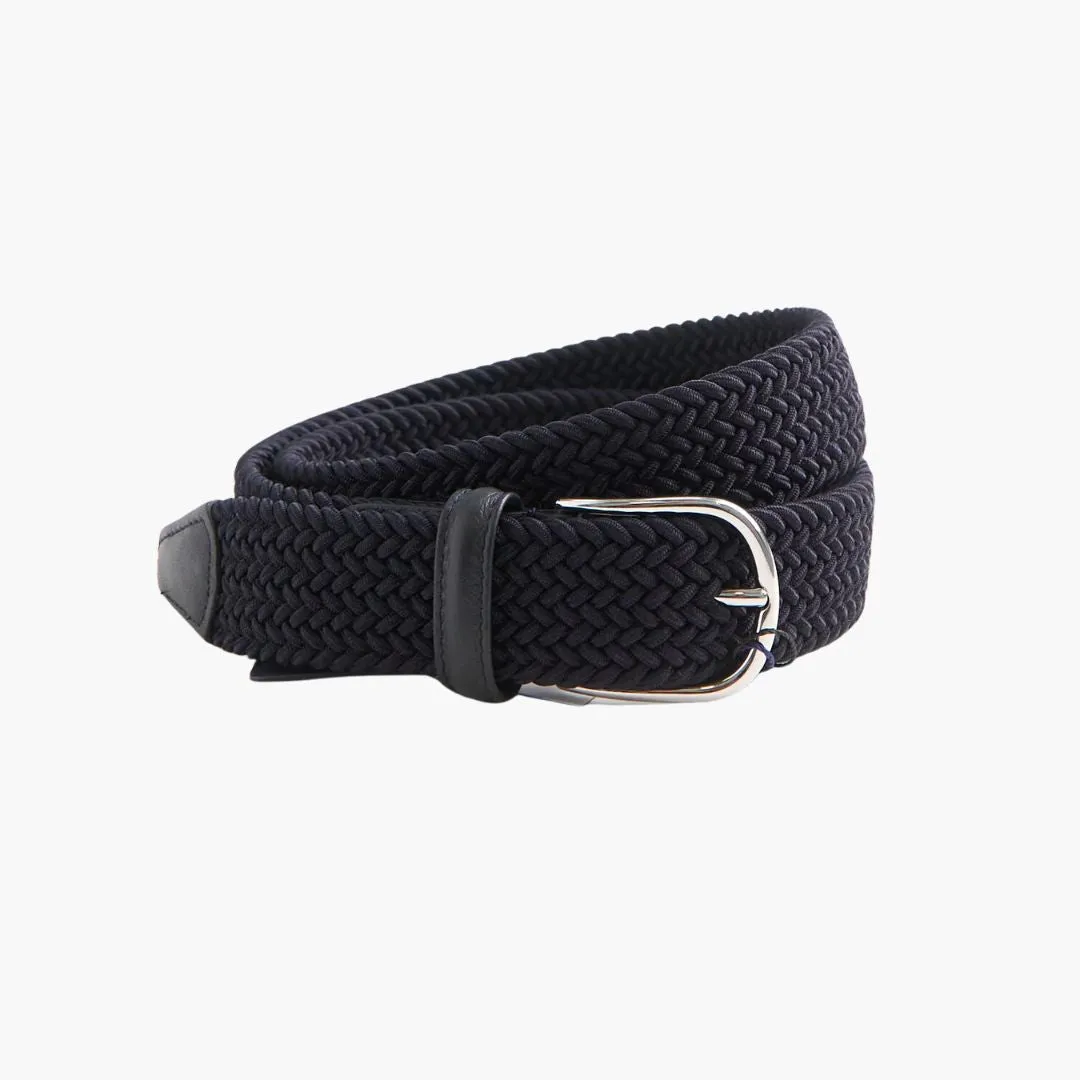 3.5cm Woven Elastic Belt (Navy   Black)