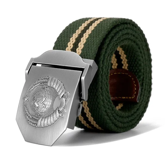 3D Soviet National Emblem Canvas Military Belt