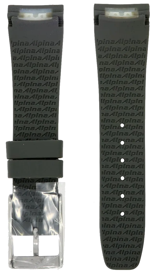 Alpina Seastrong 22mm Grey Rubber Watch Strap