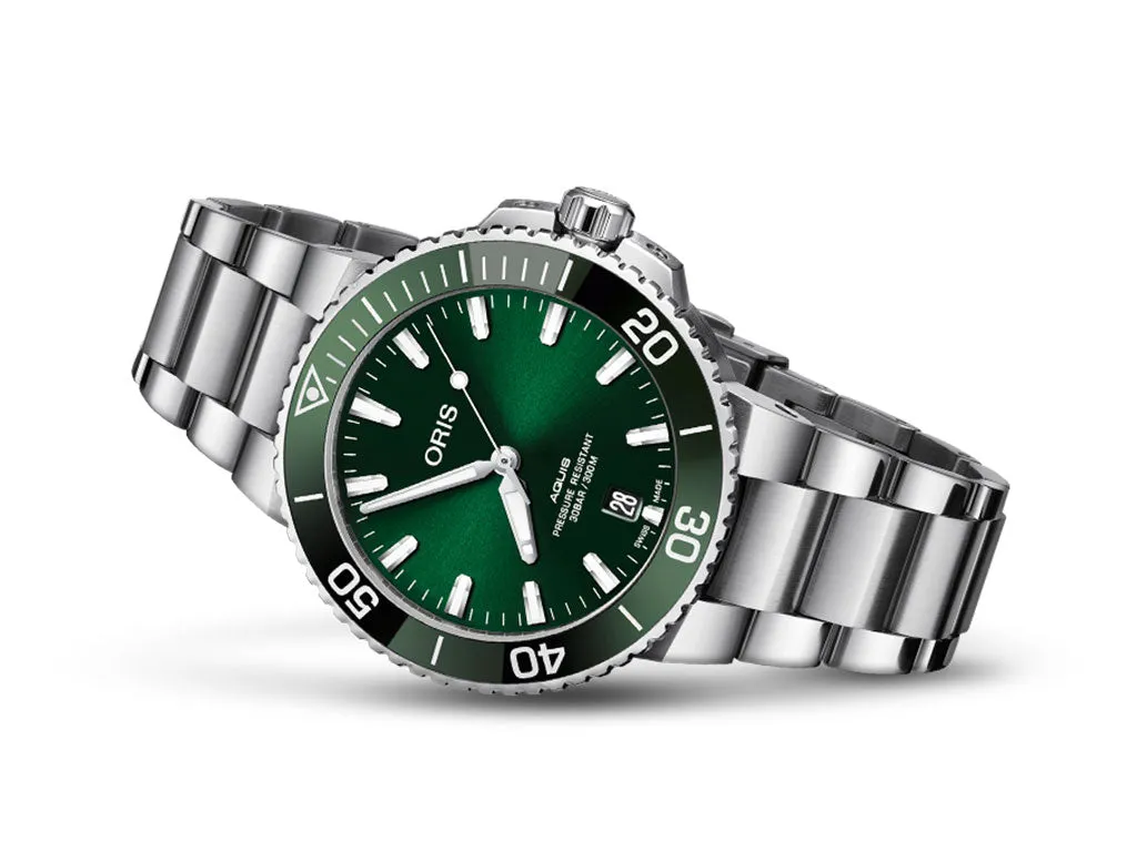 Aquis Date Green - Bracelet - 39.5mm - Ref. 01 733 7732 4157-07 8 21 05PEB