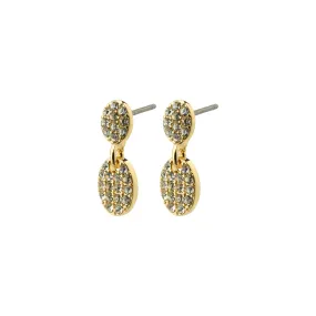 BEAT recycled crystal earrings gold-plated