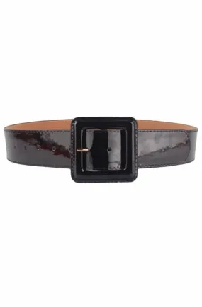 Black Patent Cinch Belt