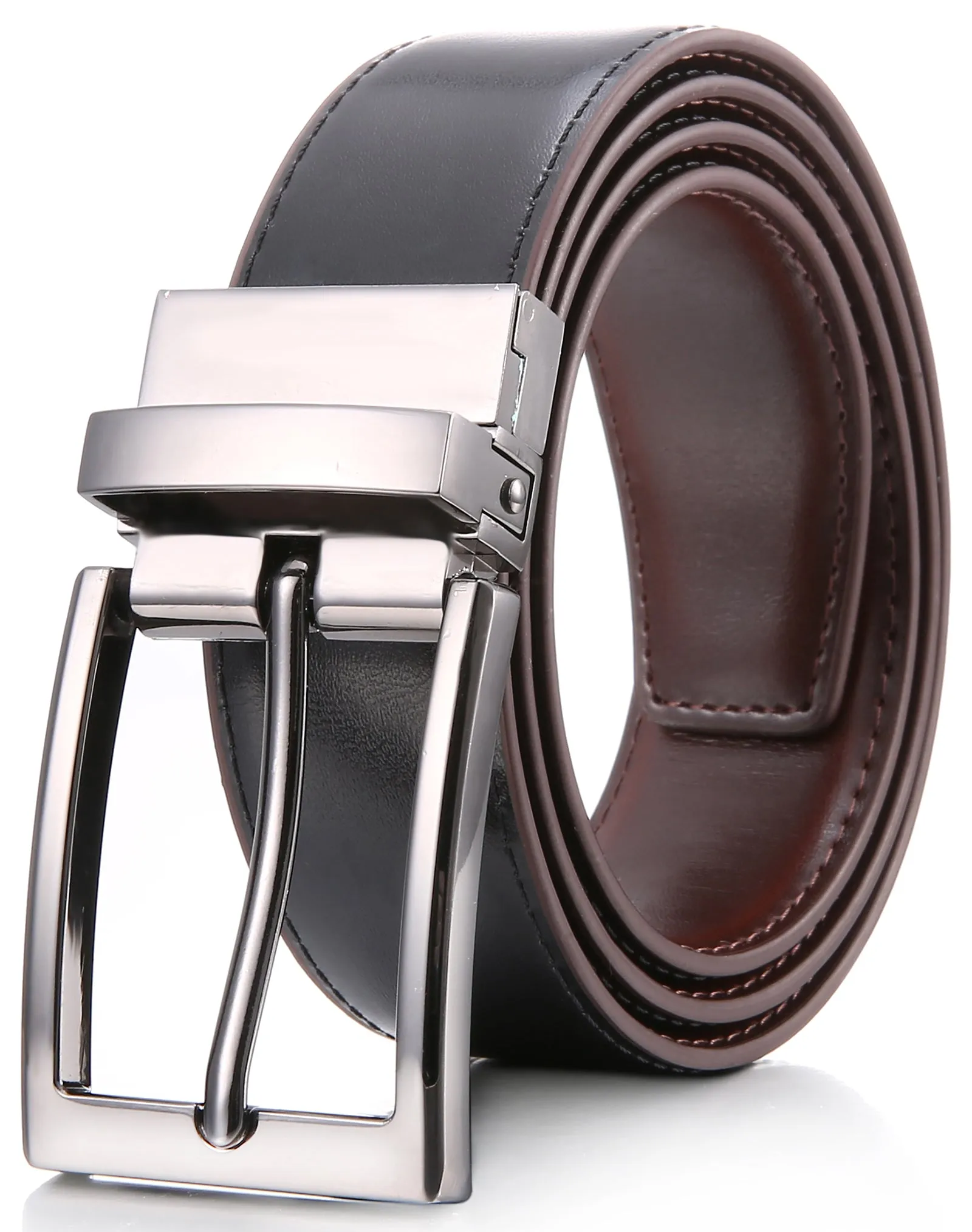 Chameleon Buckle Leather Belt