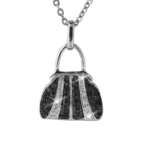 Couture Handbag Rhodium Pendants