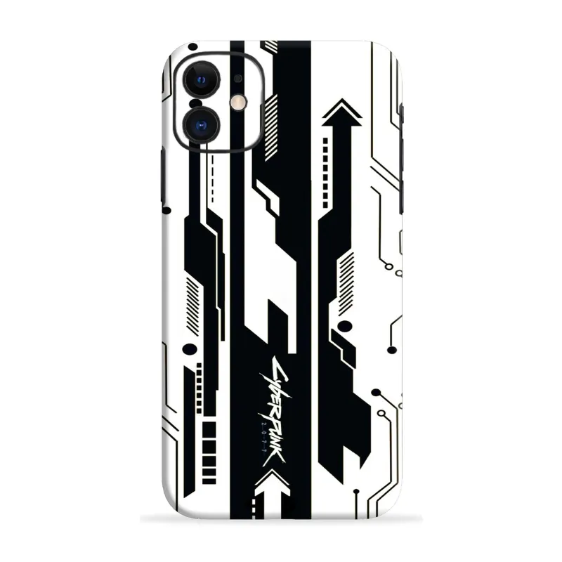 Cyberpunk White And Black Mobile Skin Wrap