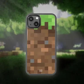 Dirt Block Pattern | Glass Phone Case