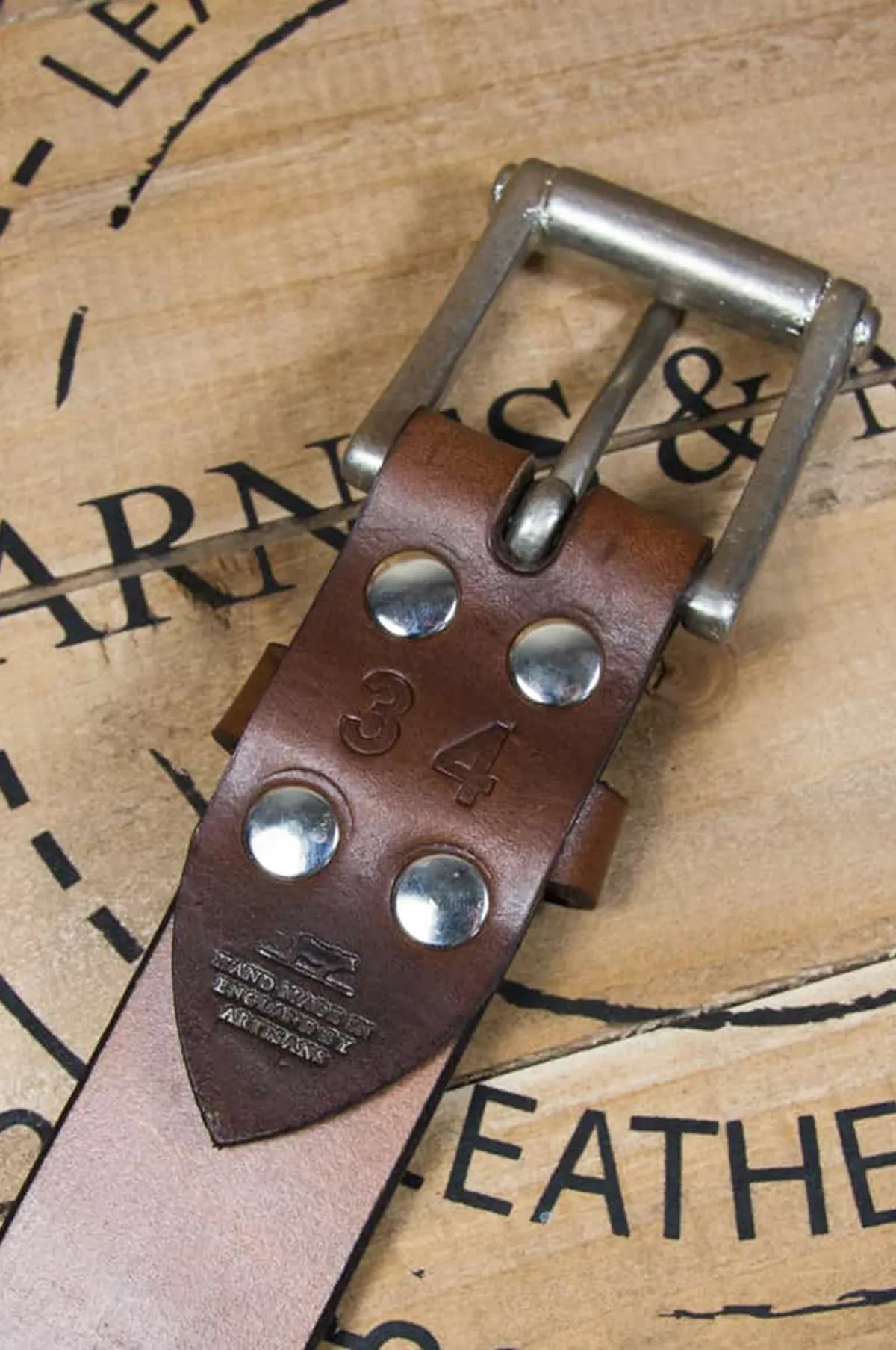 Garrison Belt Oak Bark Leather Conker/Nickel