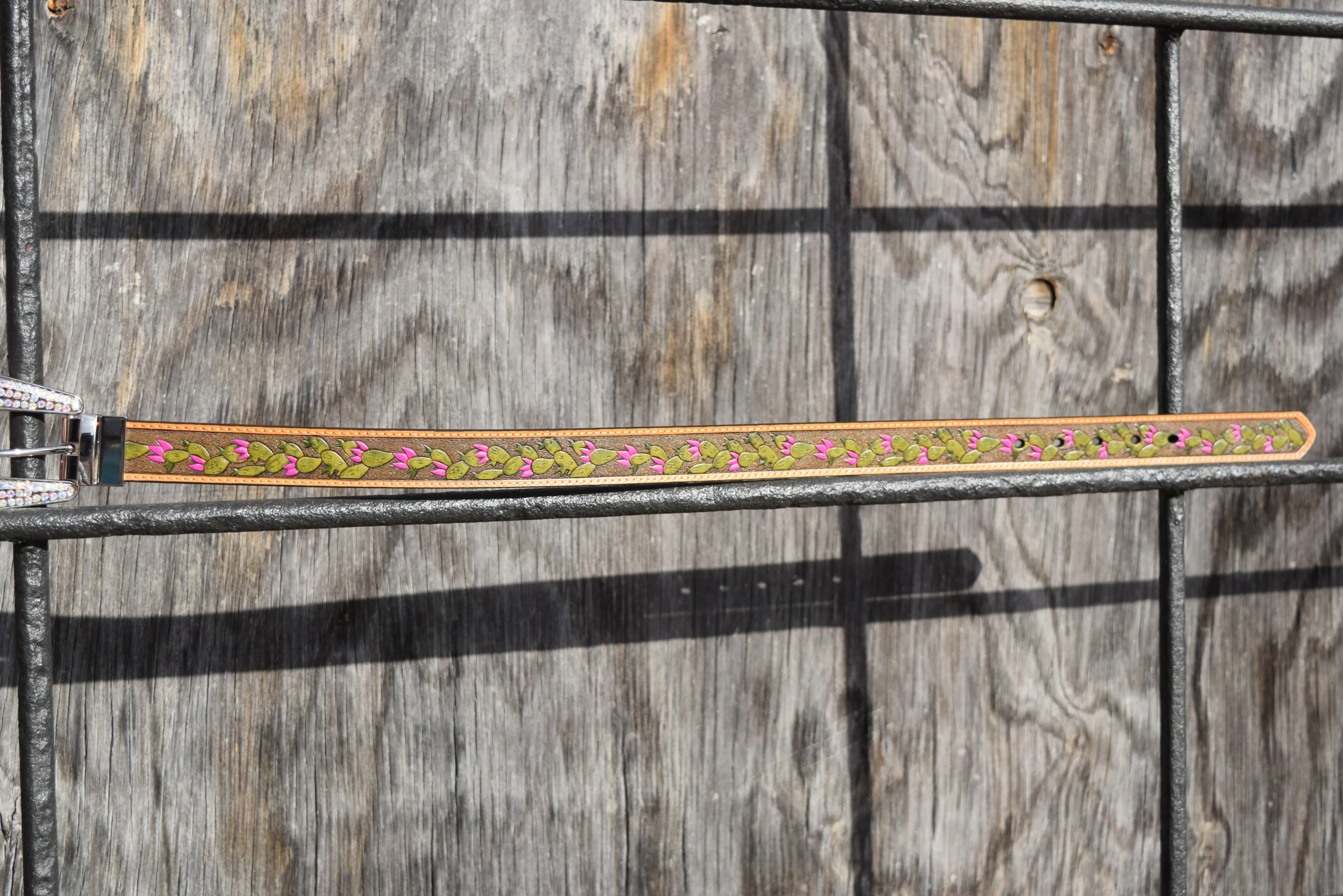 Girls Reversible Cactus Stripe Multicolored Belt