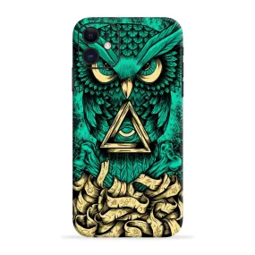 Green Owl Mobile Skin Wrap