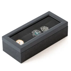 Herringbone Two-Toned Watch Box - 5 Slot