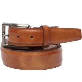 LEN Belt Italian Marbled Calf 35mm Tan STK