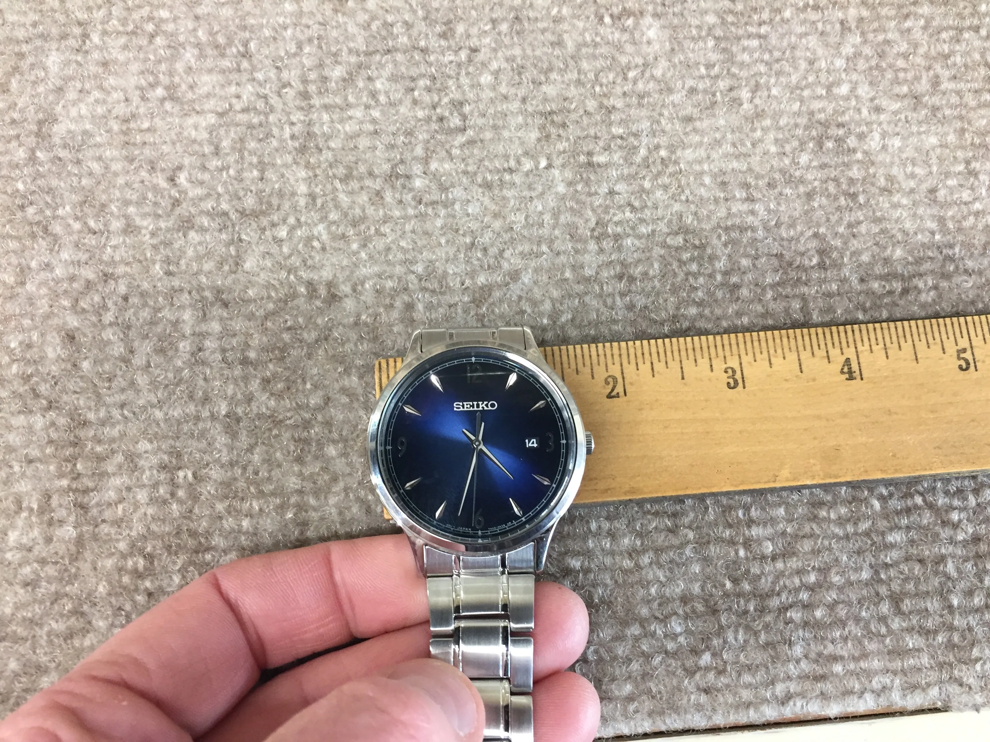 Men's Seiko Blue Dial Stainless Steel Watch