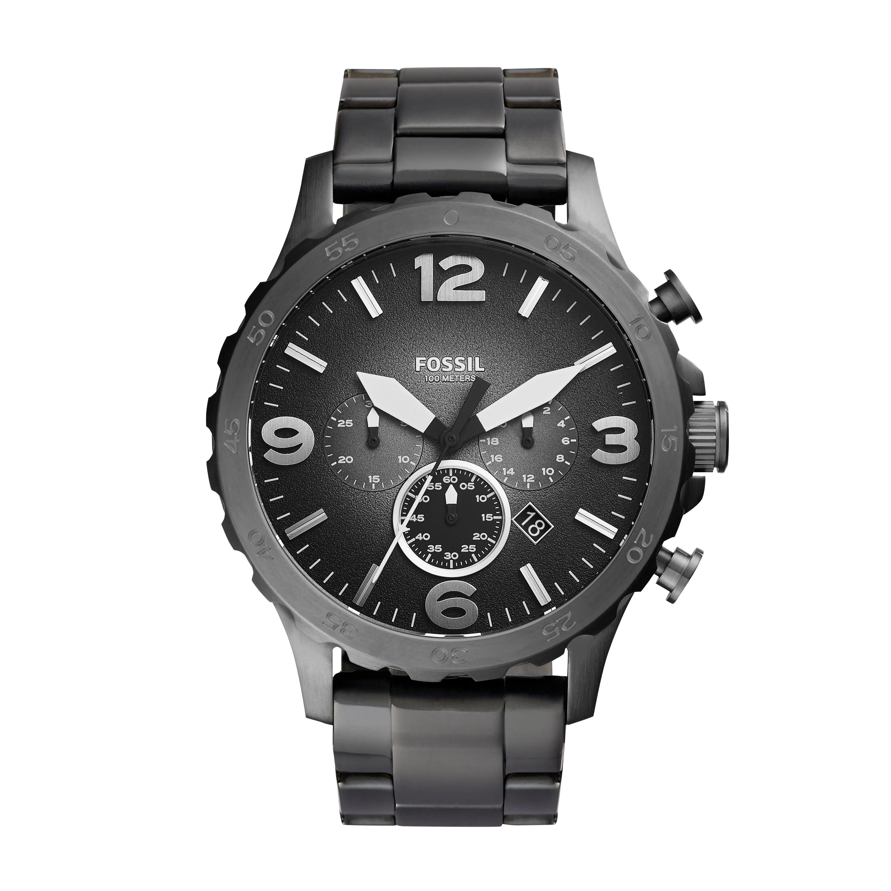 Nate Chronograph Smoke Stainless Steel Watch