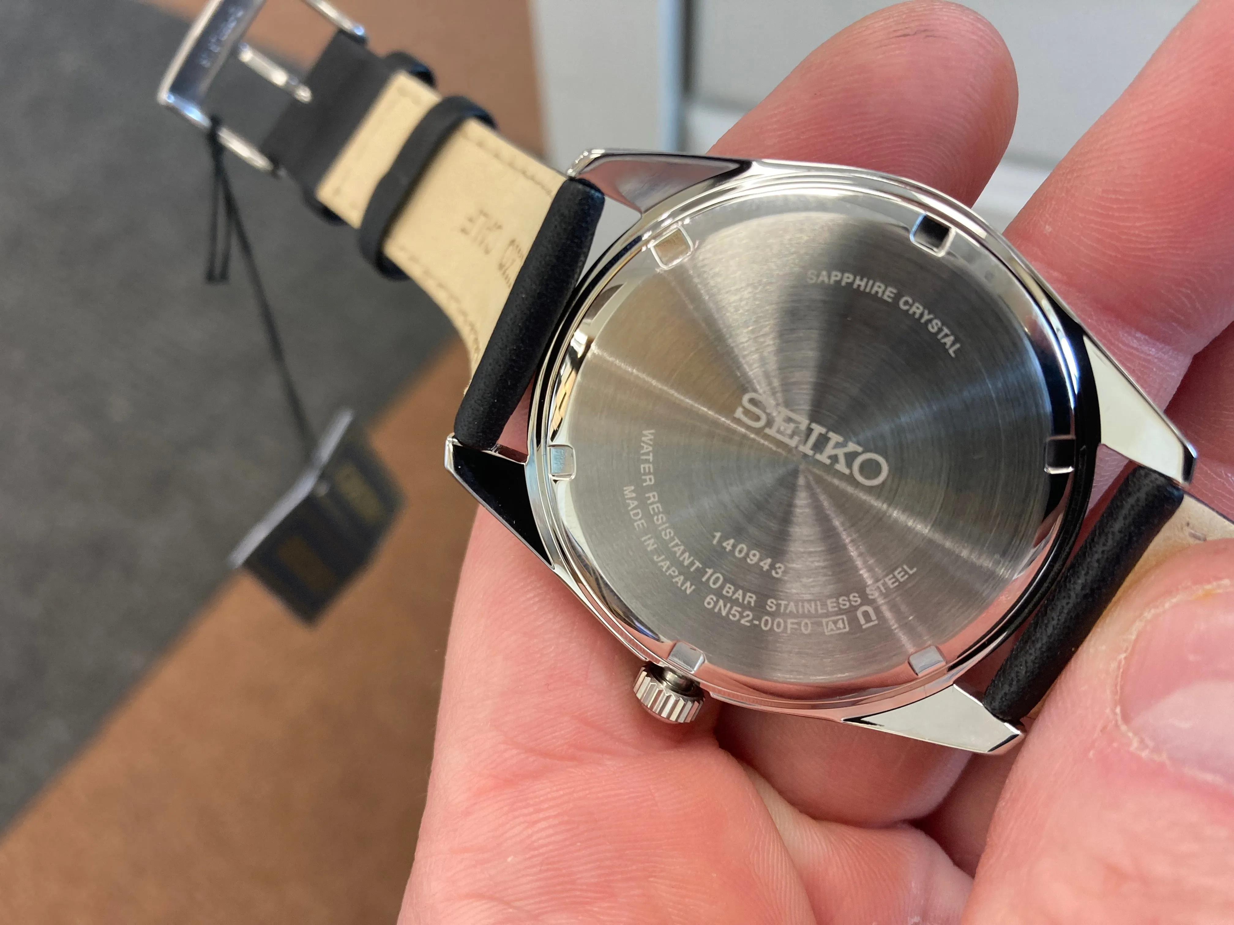 Seiko SUR461 Watch Leather Strap