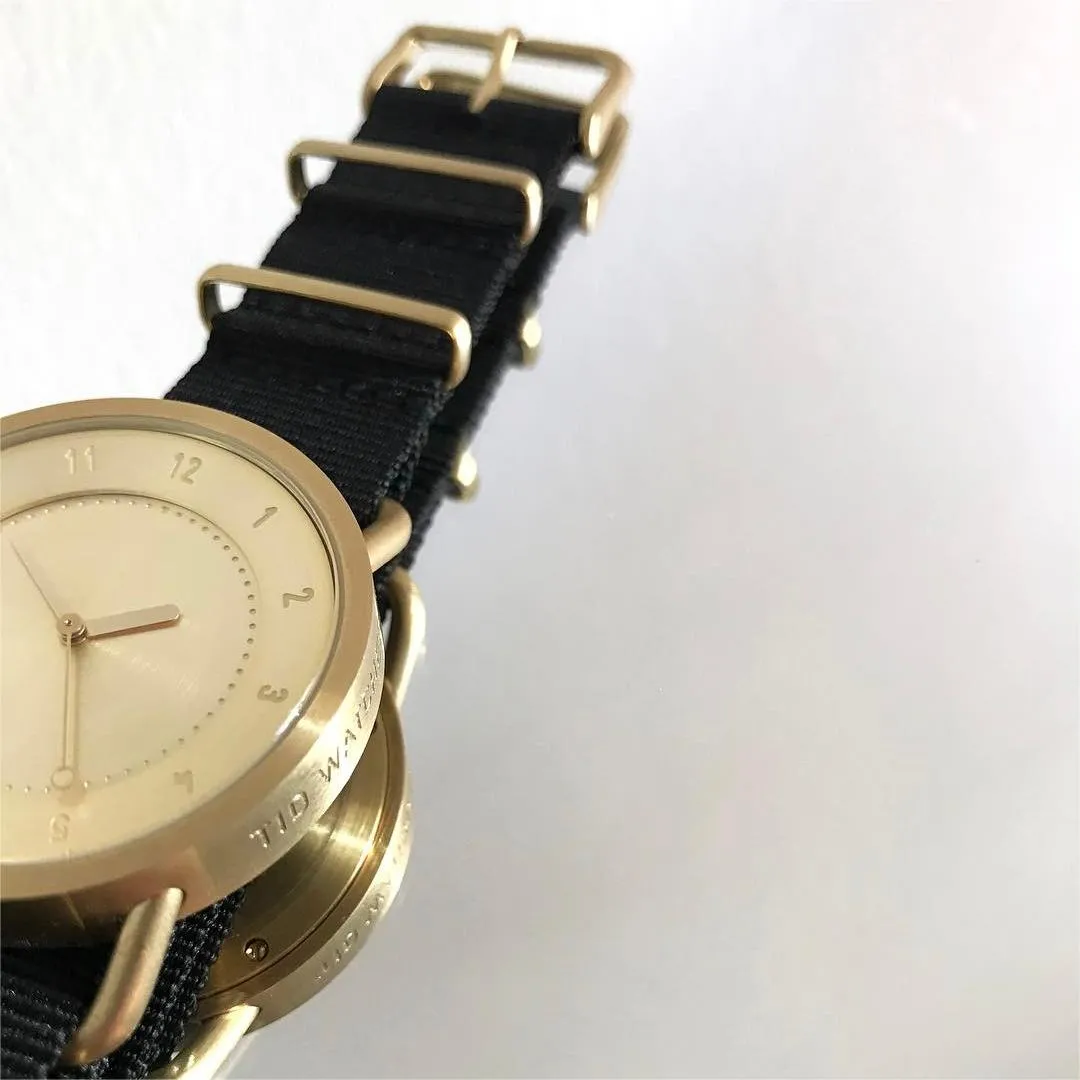 TID No.1 Gold Dial / Black Nylon Strap / Gold Buckle