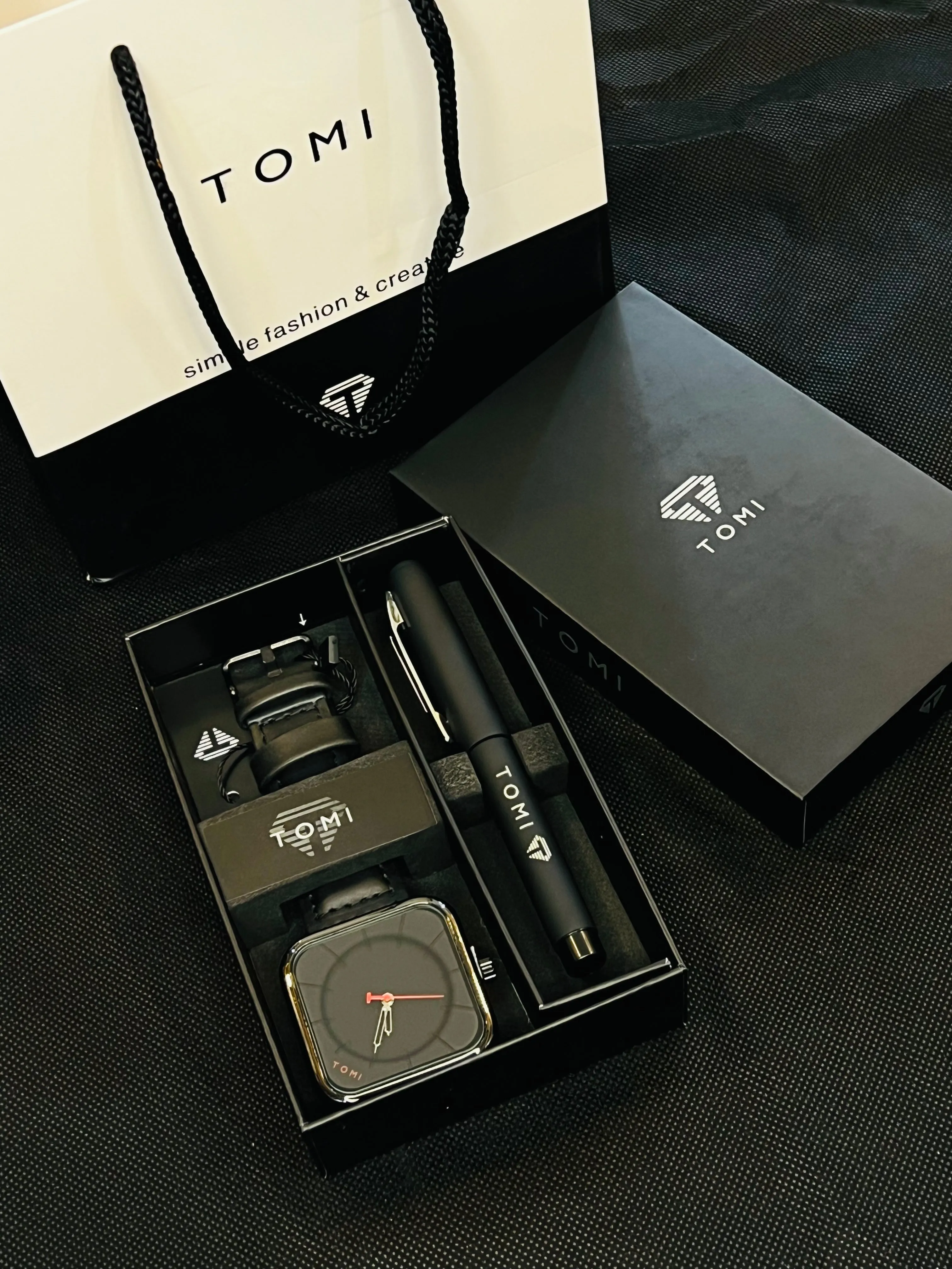 TOMI T-093 Quartz Watch With Pen Executive Gift Box