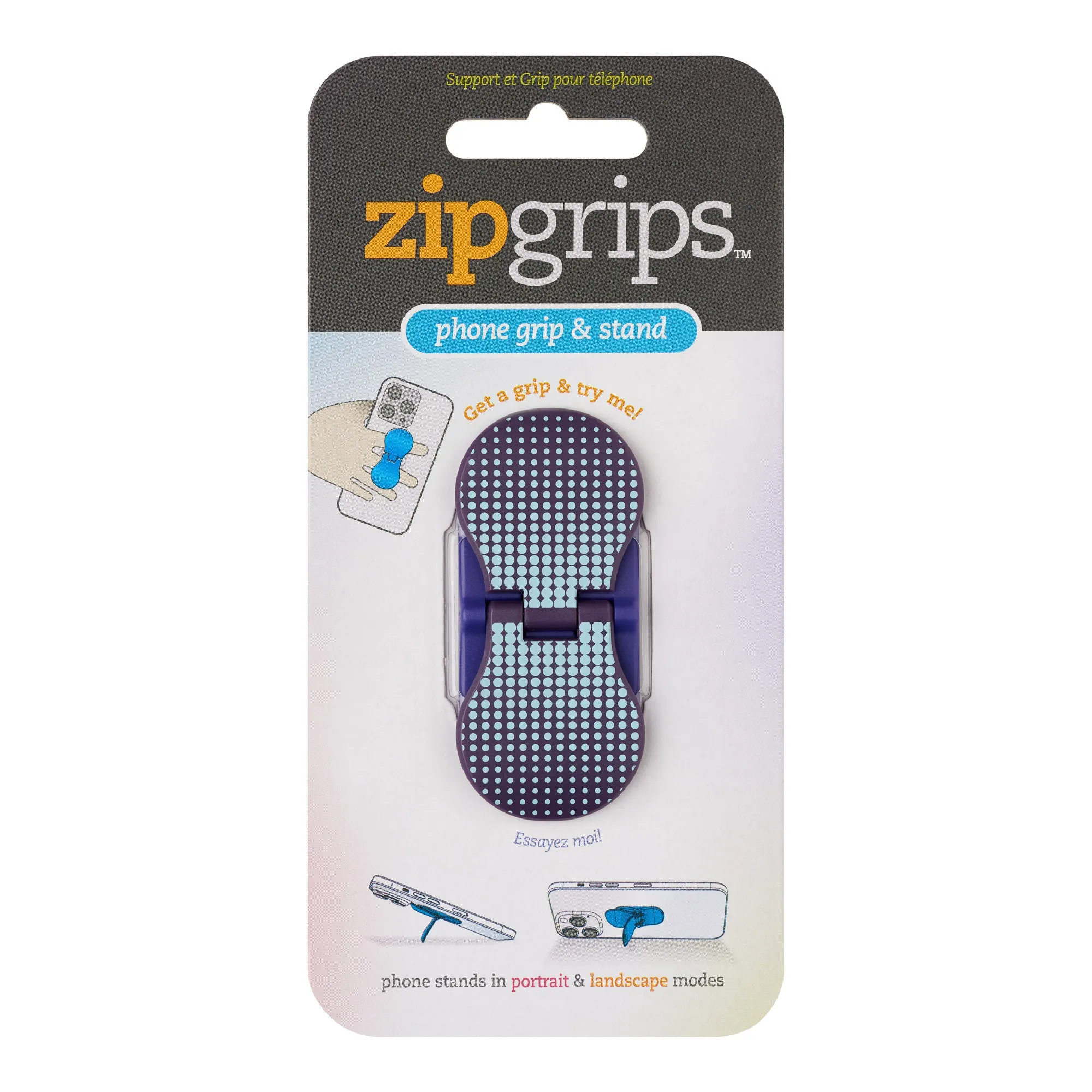 ZipGrips Phone Holder - Blue Dots